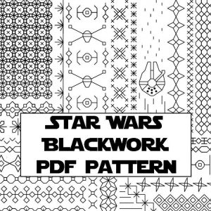 Star Wars Blackwork Embroidery Pattern