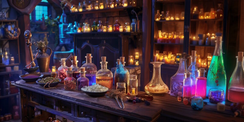 Potion-Making Station for a Harry Potter-Themed Kids’ Party