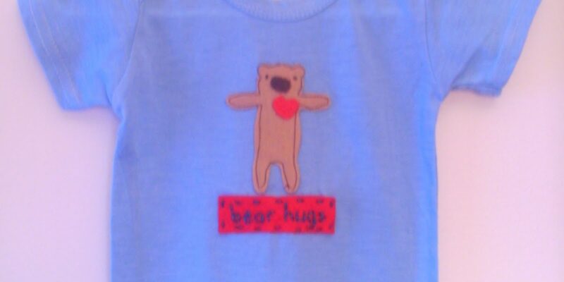 Baby Boy Valentine Onesie: Bear Hugs